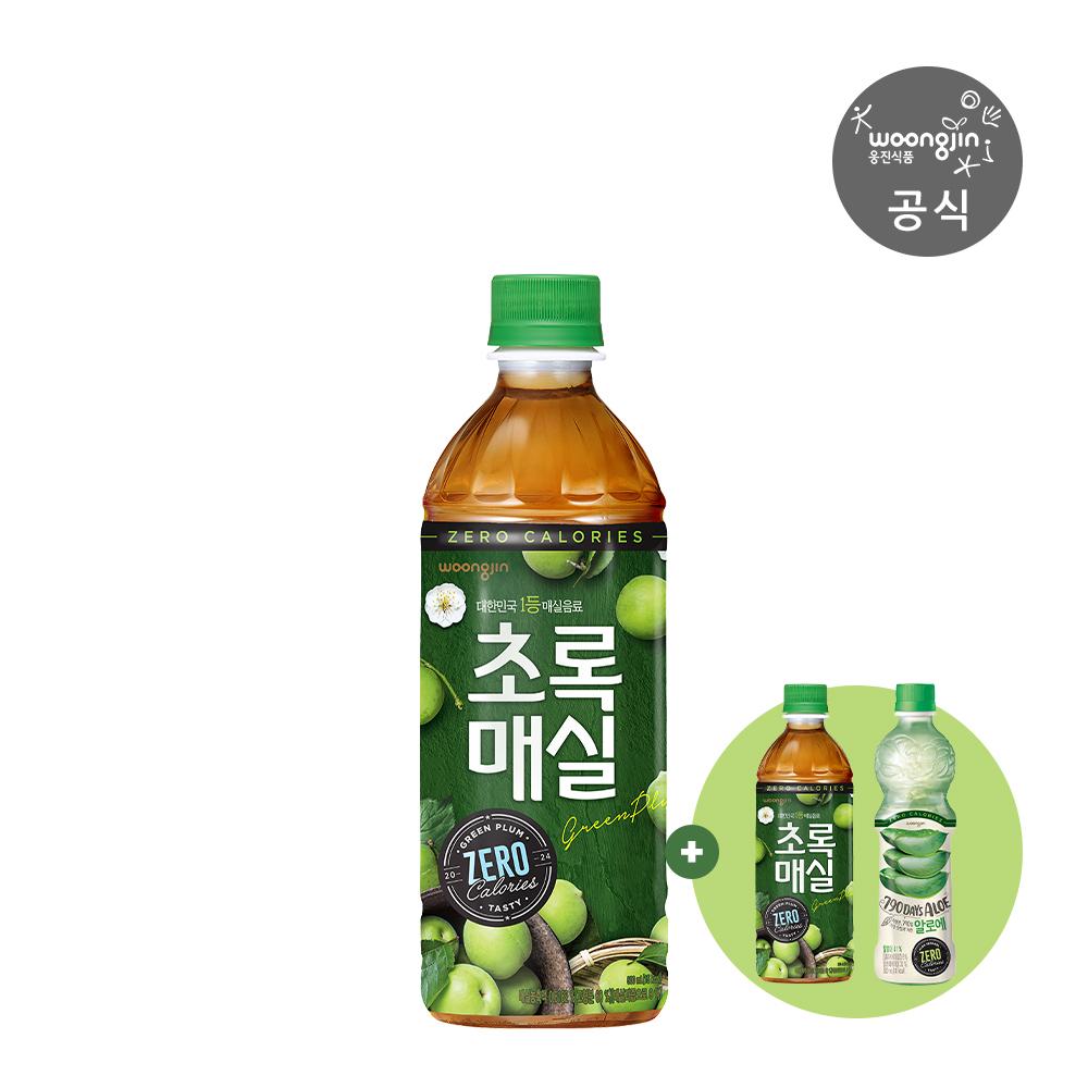 초록매실 제로 500mL 12개 + 증정 2입