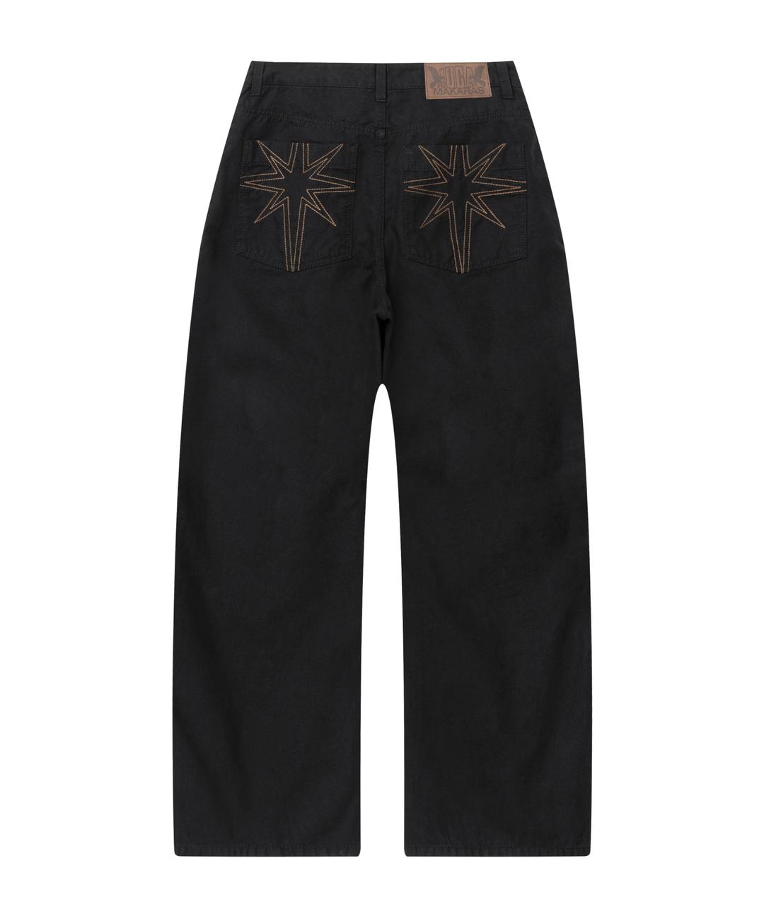 Needlework Cotton Pants (Black)