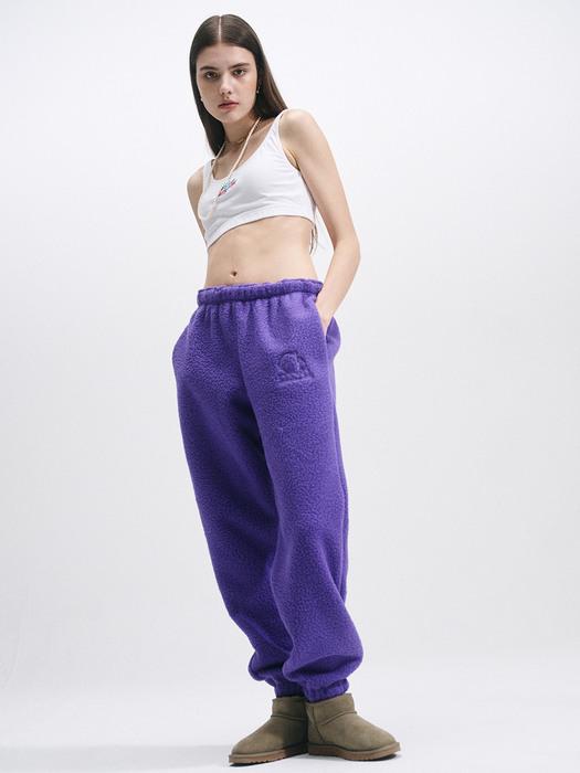 NEW TEDDY JOGGER PANTS/PURPLE