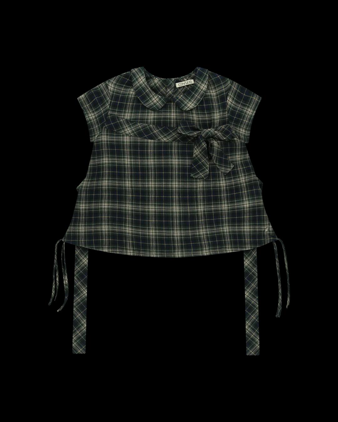 코이세이오 보우 블라우스 체크 SU2501SH02CH | 카시나 KASINA