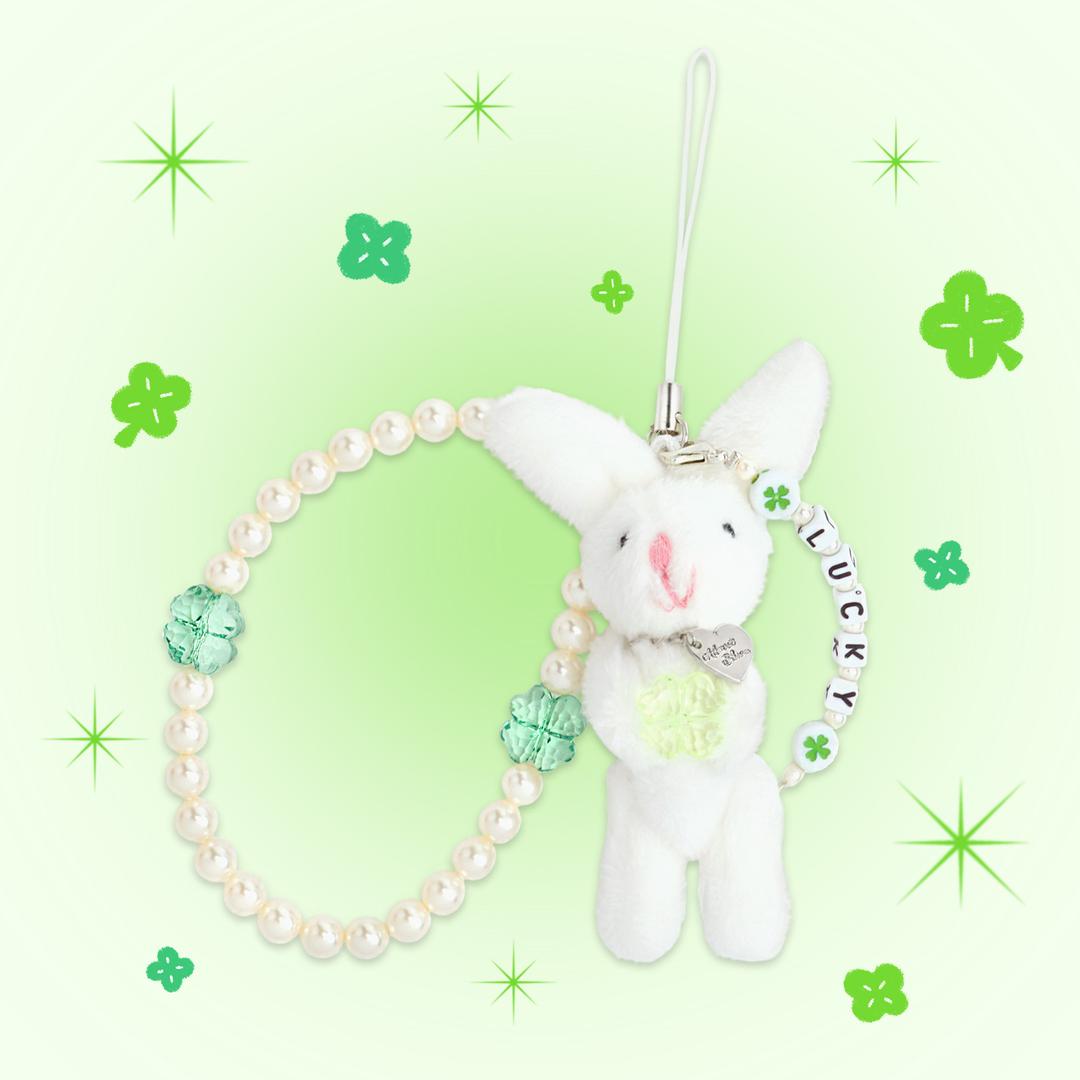 "행운을 가져다줄게" 행운 토끼 인형 키링 응원 축하 생일 합격 선물