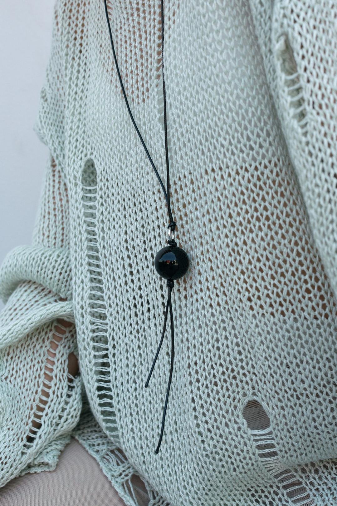 Mono Drop Lariat Necklace