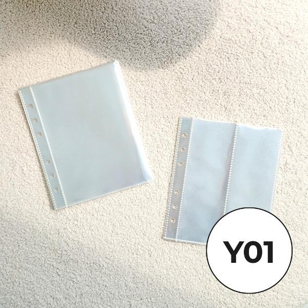 [Y01] 6공다이어리 클리어 파일 보관 속지 10매 (양면) 엽서 네컷사진