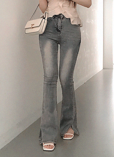 [골반패드/롱다리핏]딜라 하이웨스트 골반뽕 볼륨패드 브러쉬 워싱 트임 부츠컷 팬츠(연청/진청/블랙)