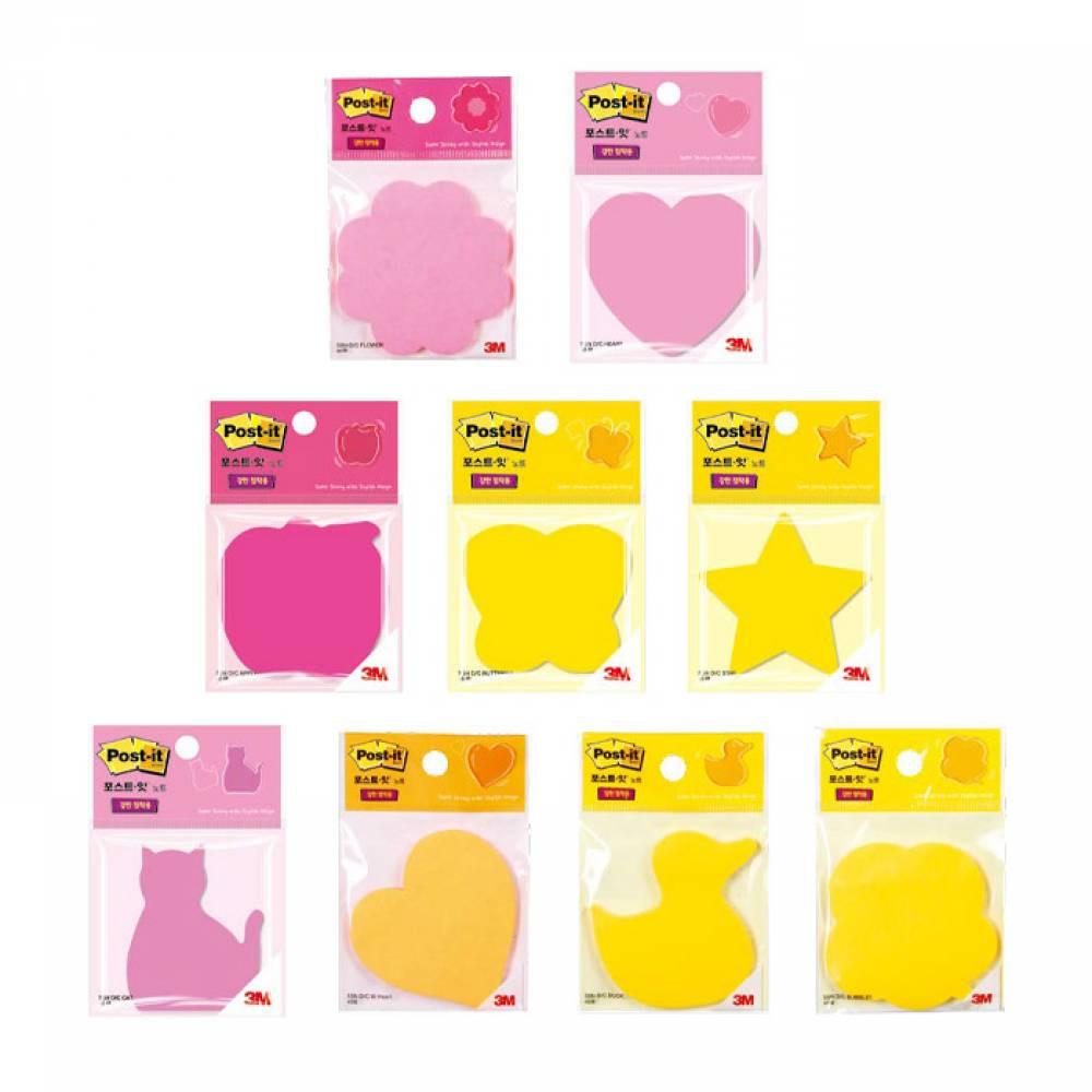 3M 포스트잇 강한 점착용 모양 노트