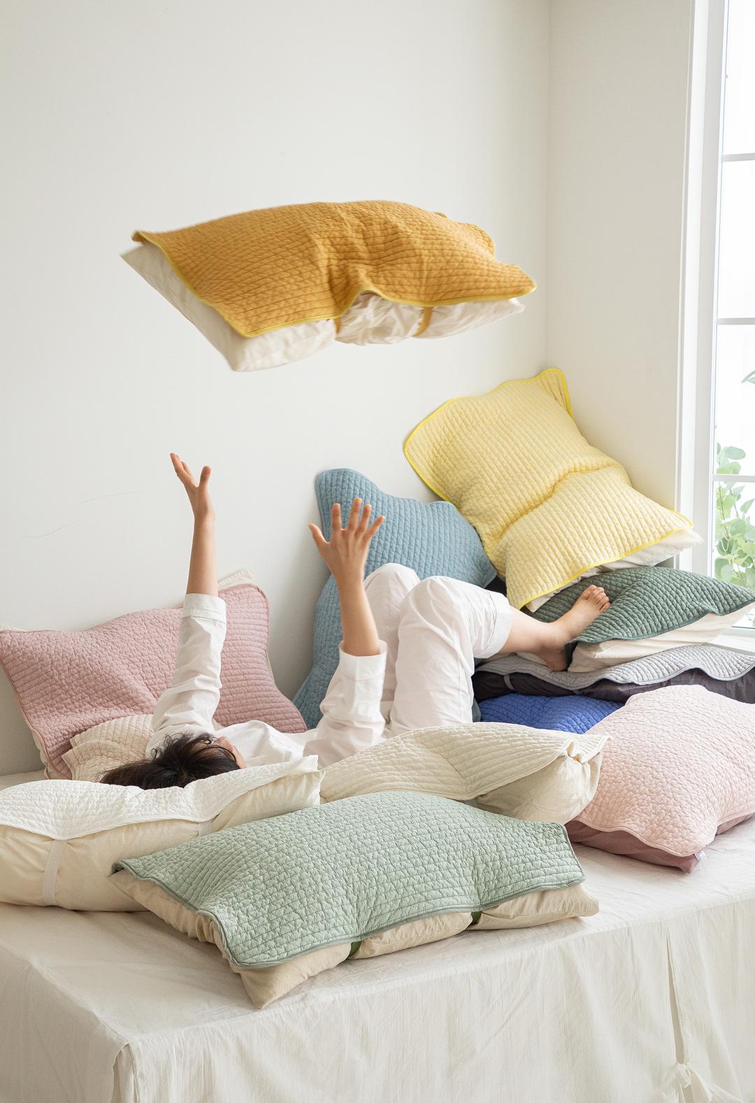 위크엔드 100수 줄누빔 필로우 시트 [12컬러] 100수 고밀도 바이오 워싱 면