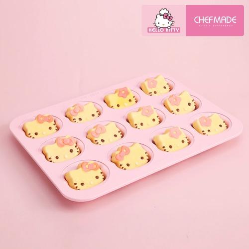 쉐프메이드 헬로키티 팬 틀 12구 KT7042 (마들렌)