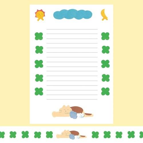 행운의 고양이 편지지