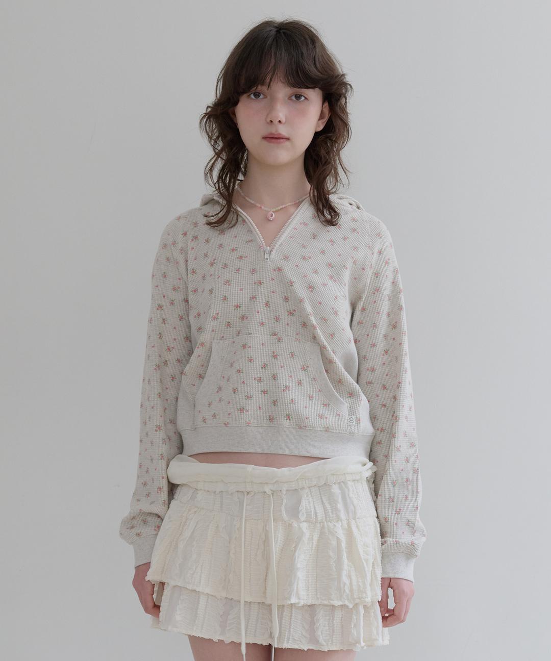 4/11 순차배송_ Bloom Waffle Half-Zip (Melange Grey)