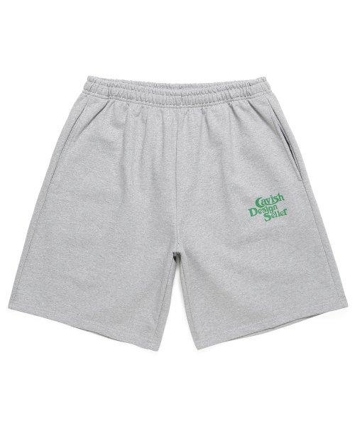 SELLER LOGO SWEAT SHORTS GREY(CV2CMUPA01A)