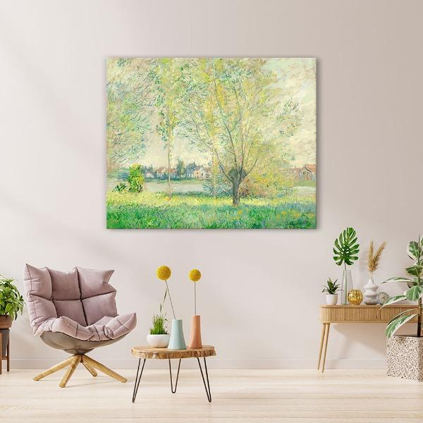 원화사이즈 클로드 모네 캔버스 명화액자 버드나무