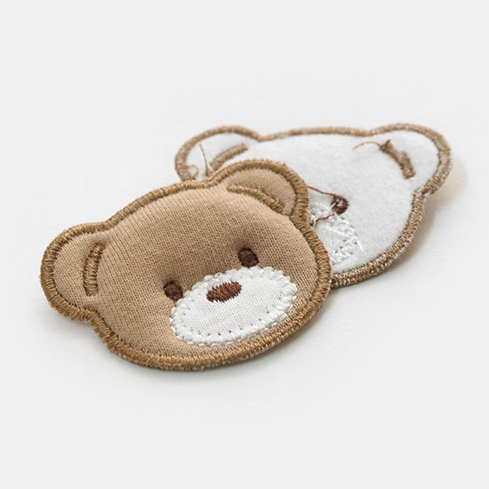 (53-685 마이고미 봉제식와펜-소프트 테디) 곰돌이와펜 장식 패치 브로치 만들기 재료