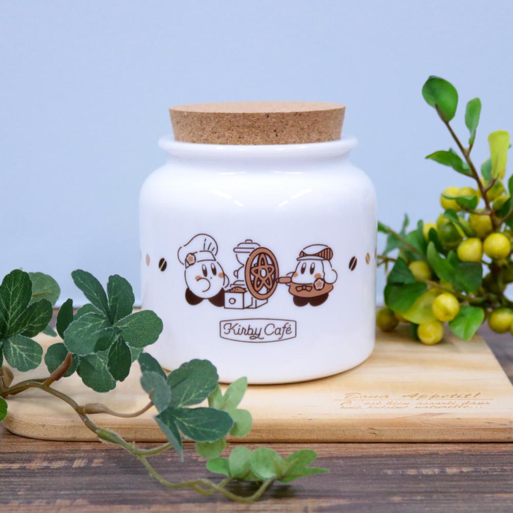 커비 카페 코르크 브라운 캐니스터 도자기 용기