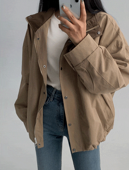 배색루즈야상자켓 -2color