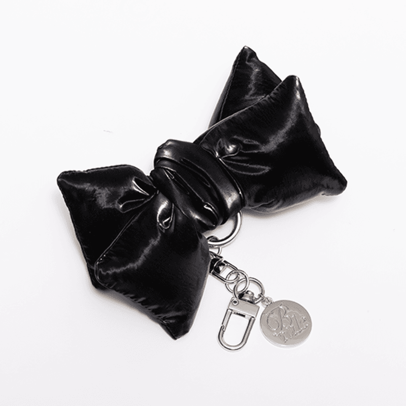Padded Ribbon keyring (Black)