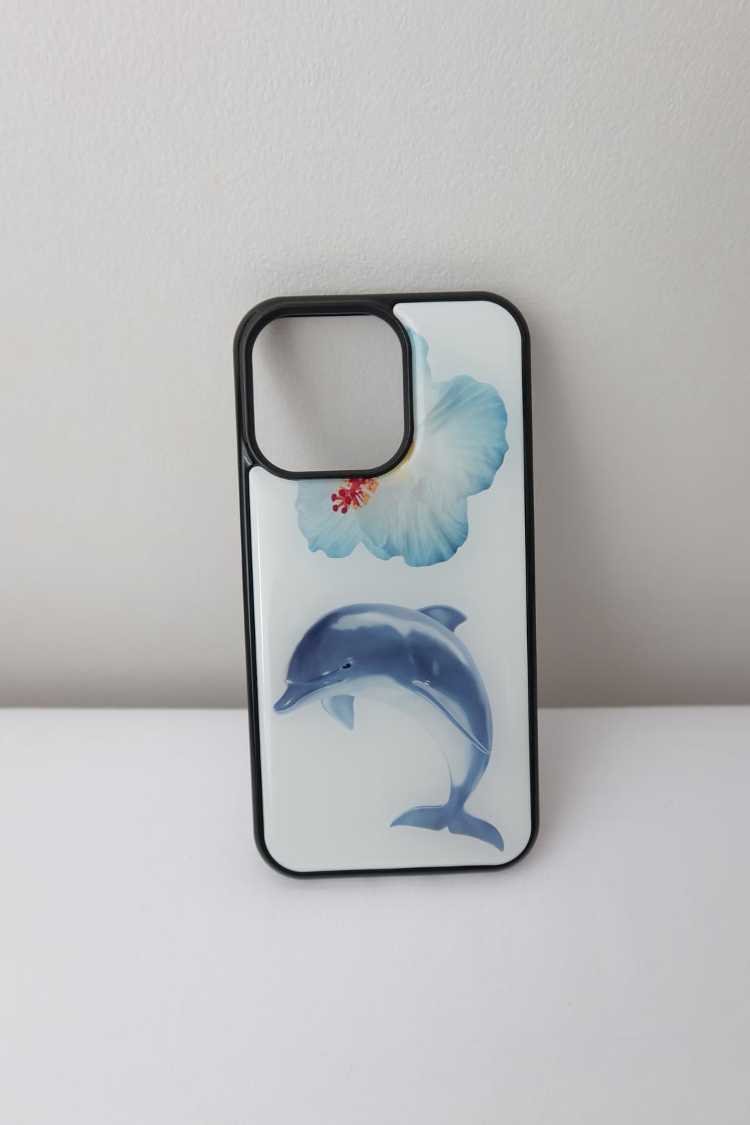 Flower dolphin epoxy case