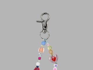 THEMUSEUMVISITOR HEART BEADS KEYRING