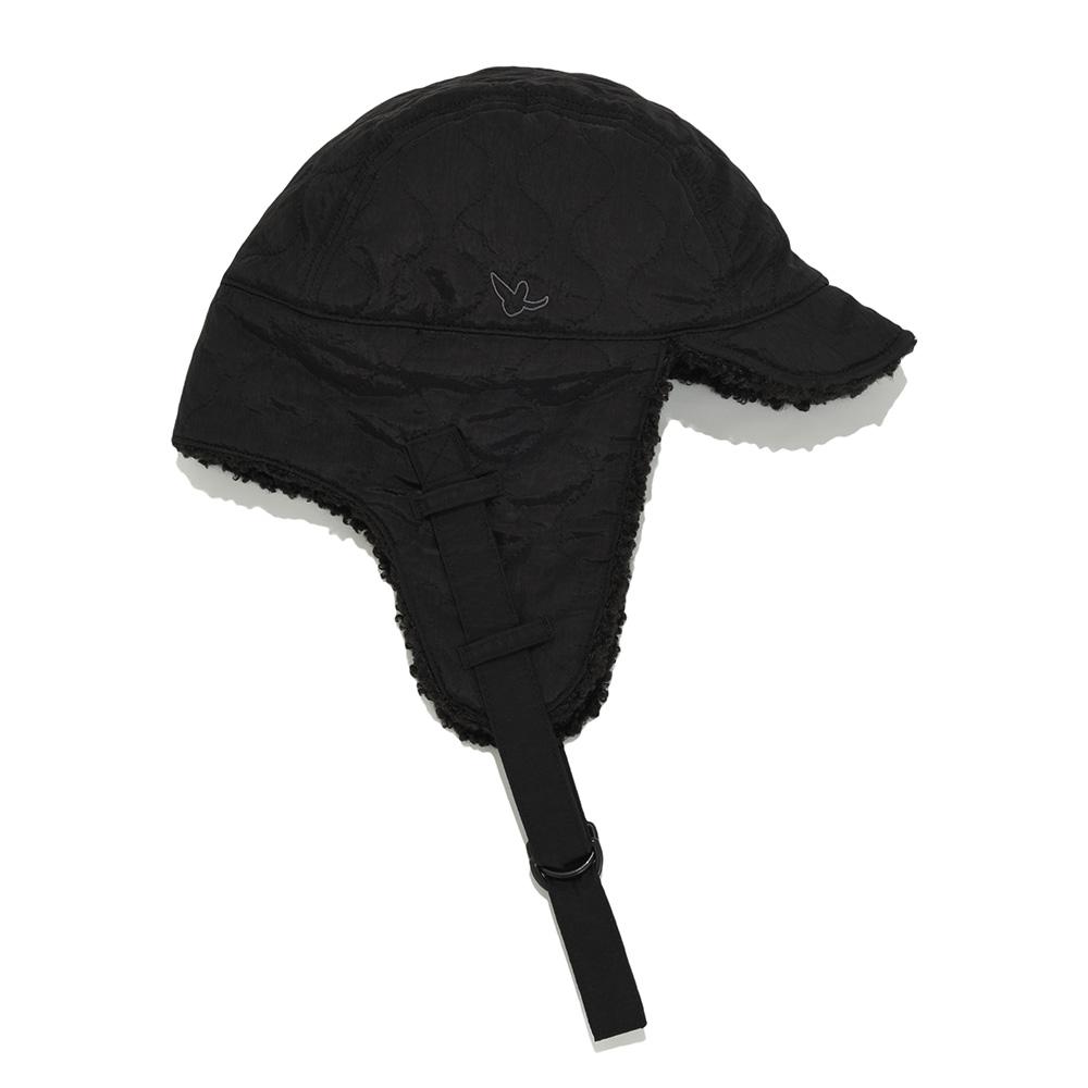 엔젤 퀼팅 이어플랩 캡 블랙