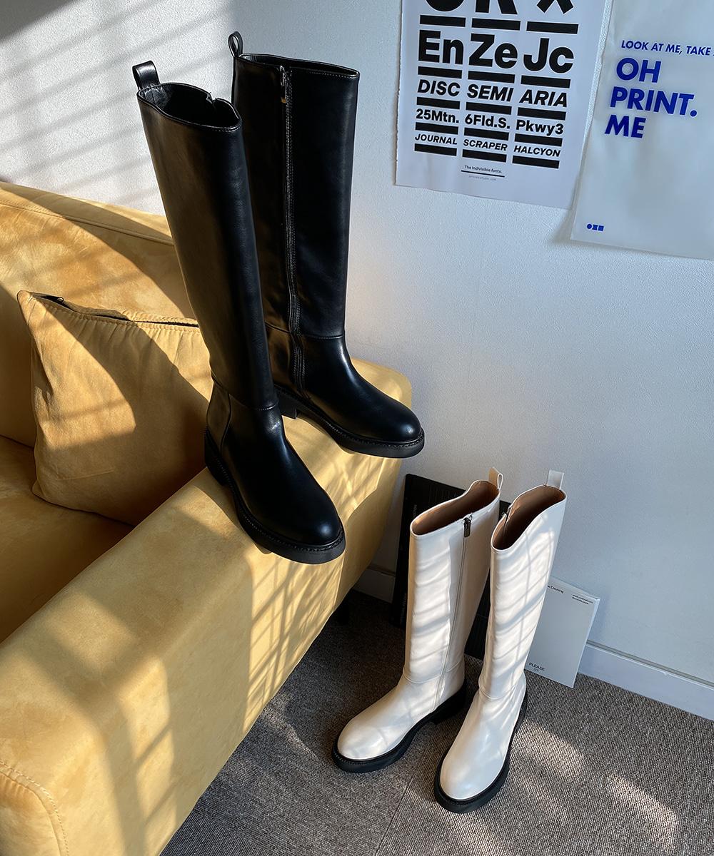 오버핏 통넓은 편한 롱부츠 4cm (종아리넓힘 가능)