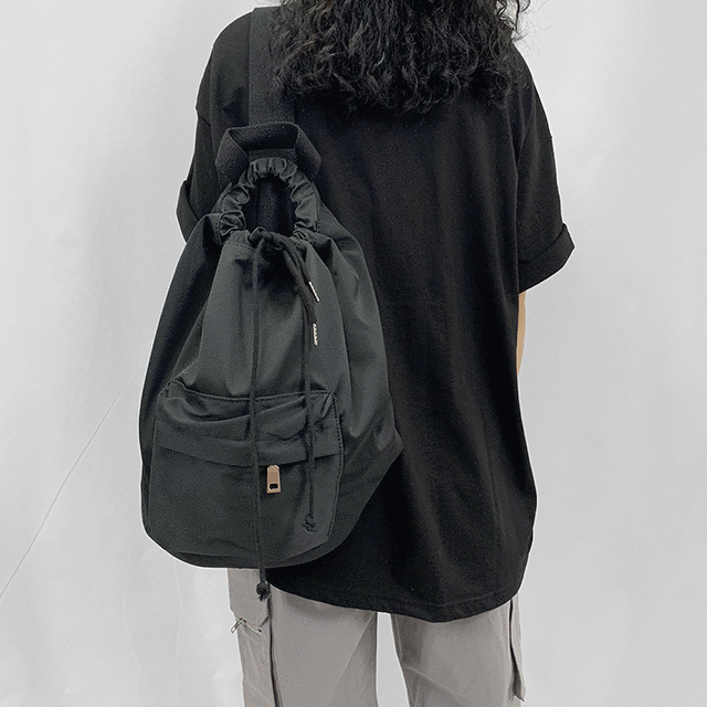 [주문폭주/1+1 추가할인] 복조리 데일리 크로스 백팩 숄더백 2color 아이보리, 블랙