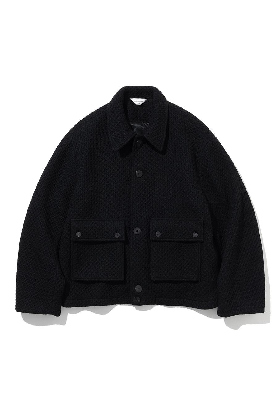 wool short coverall black