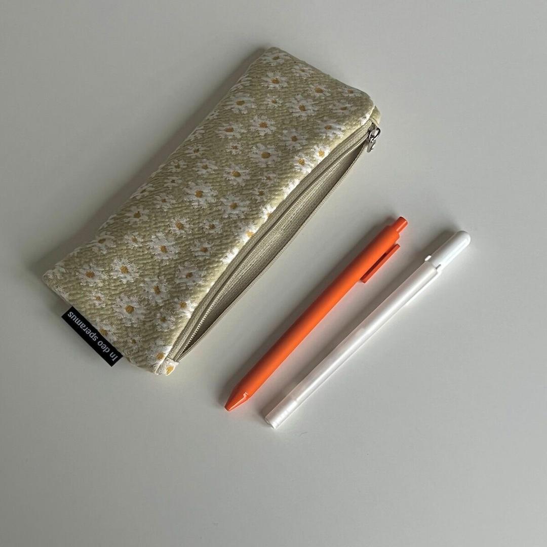 자가드 앵가록색 필통