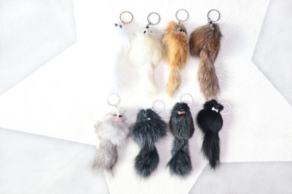 의류부자재 여우털키링 대 폼폼이가방악세사리, 키지갑, 키홀더