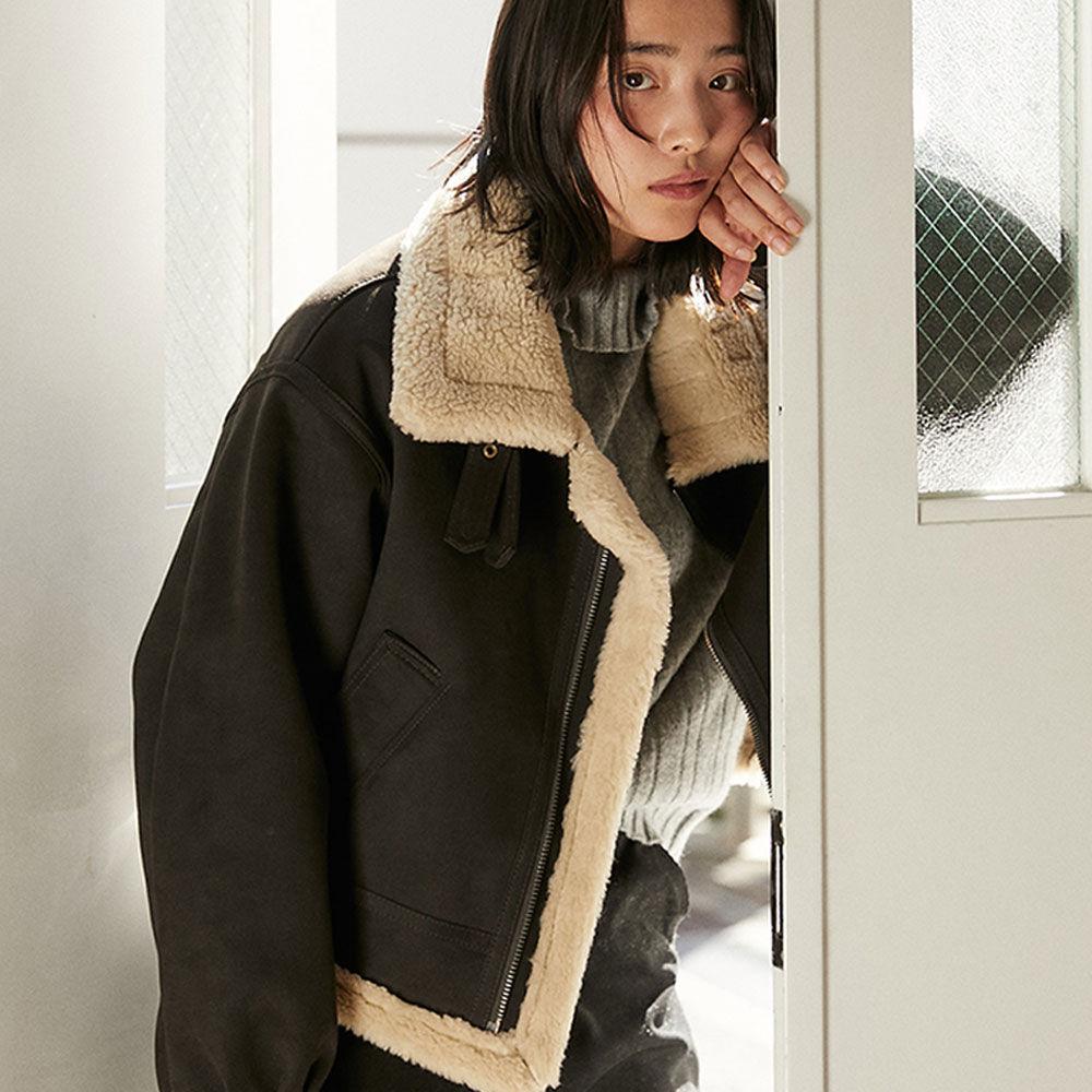 MATILDA SHEARING JACKET (DARK CHOCOLATE)
