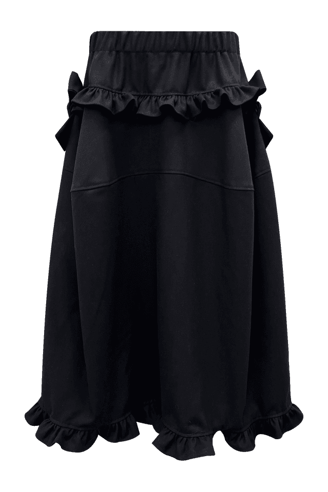 애즈온 MOMO KANGKANG MIDI SKIRT / BLACK - 위시버킷