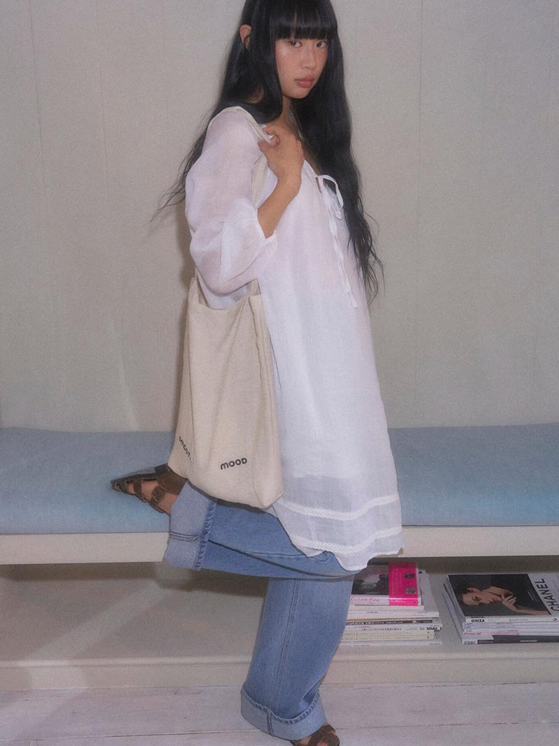 Natural Logo Linen Bag