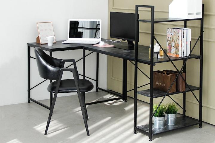 벼리책상 선반형 1000 모던 빈티지 테이블 식탁 노트북 컴퓨터 책상 선반 수납장