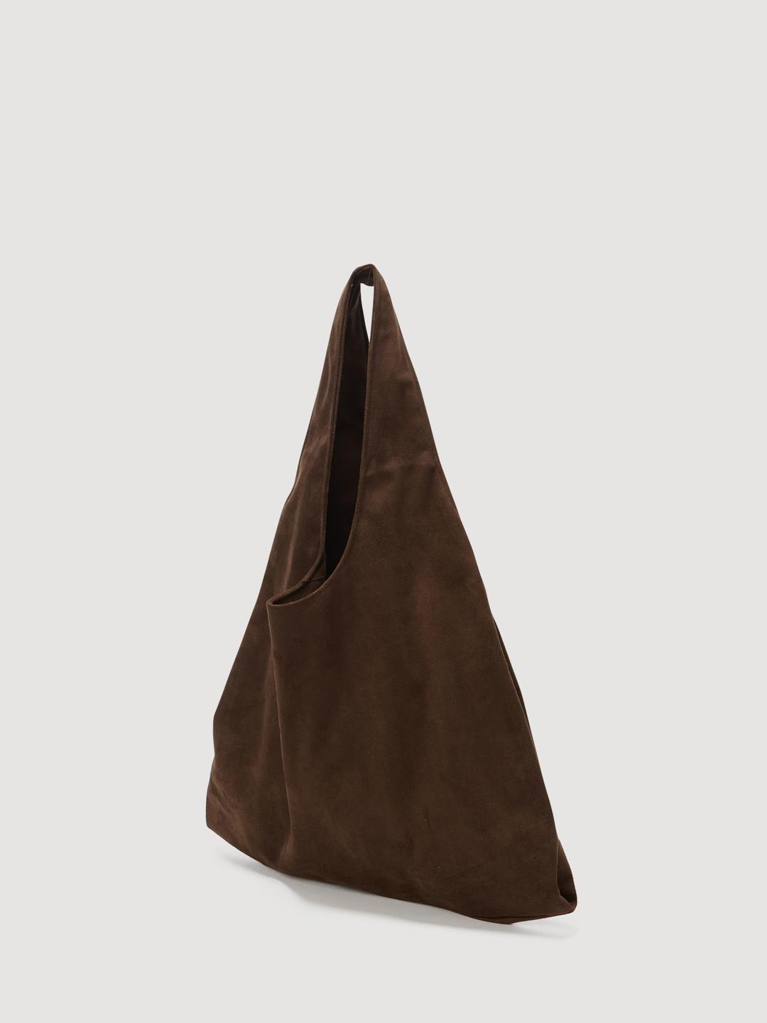 [12월 19일 예약배송] Flower Market Bag - Suede Dark Brown
