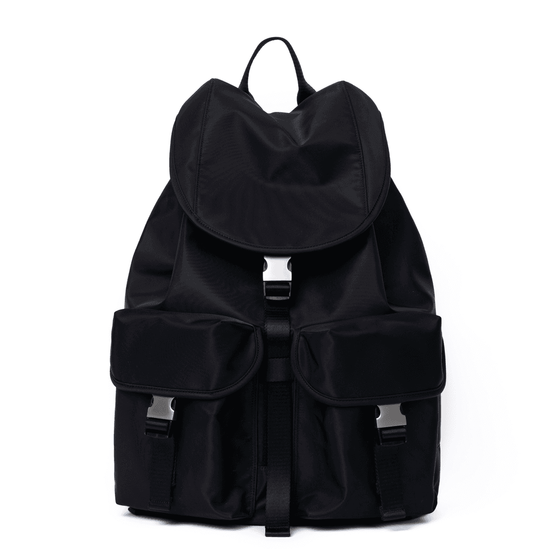 [After Pray Edition] 2-Pocket Nylon Cargo Rucksack (Black&Nickel)