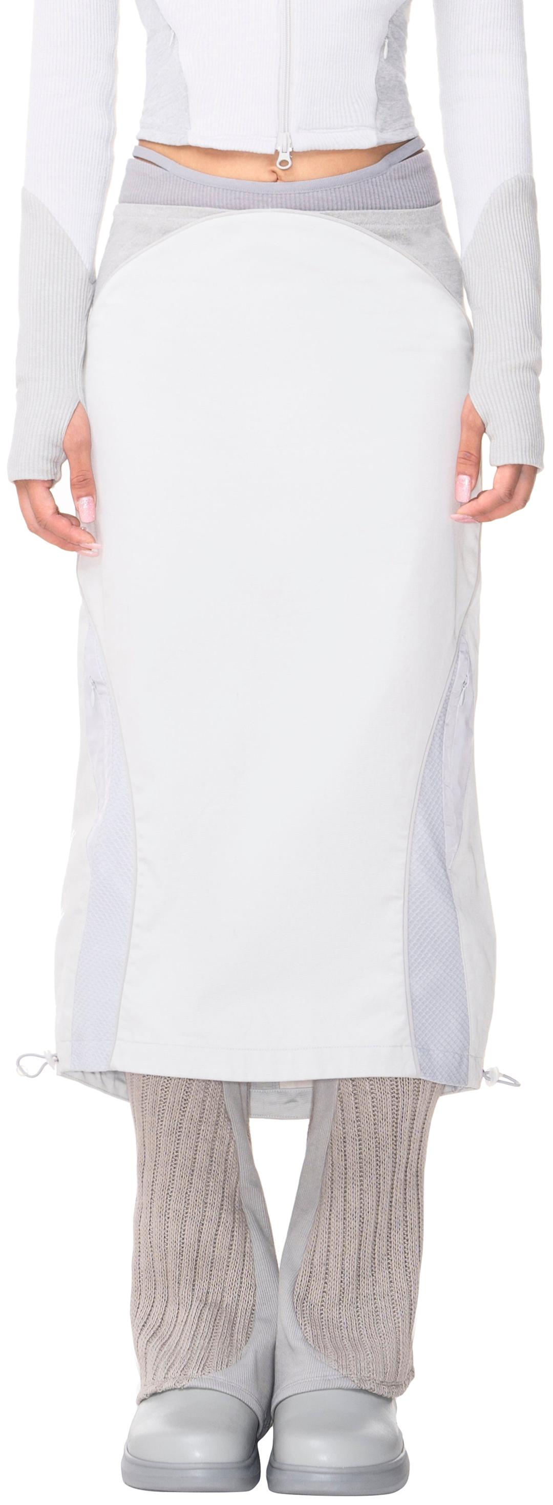 TECHNICAL LONG SKIRT - LIGHT GRAY / 1