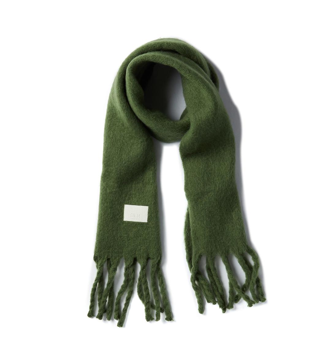Wide long muffler (KHAKI GREEN)