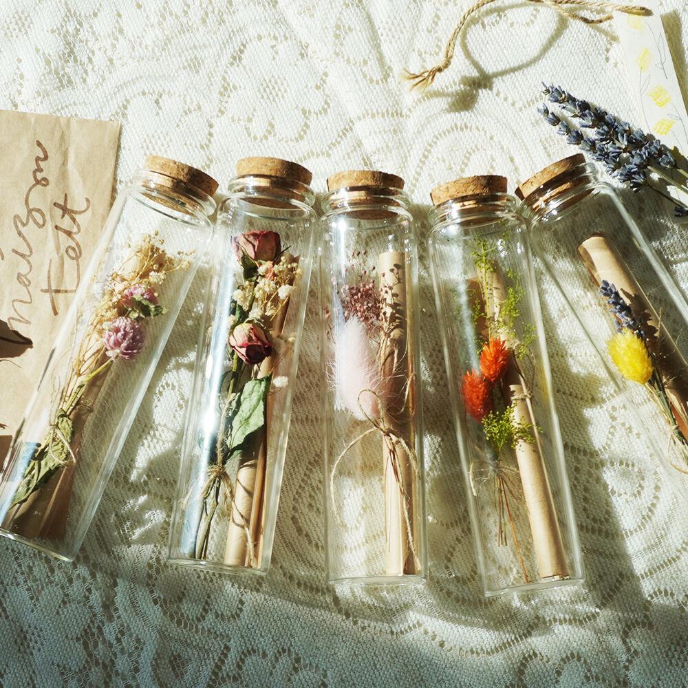 유리병 꽃 편지 시즌2 : 다섯가지꽃 편지지 [특별한 100일 1주년 결혼 기념일 감동 남친 여친 생일선물