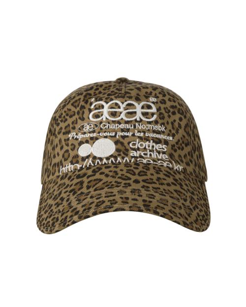 WEB LOGO LEOPARD CAP [MUSTARD]