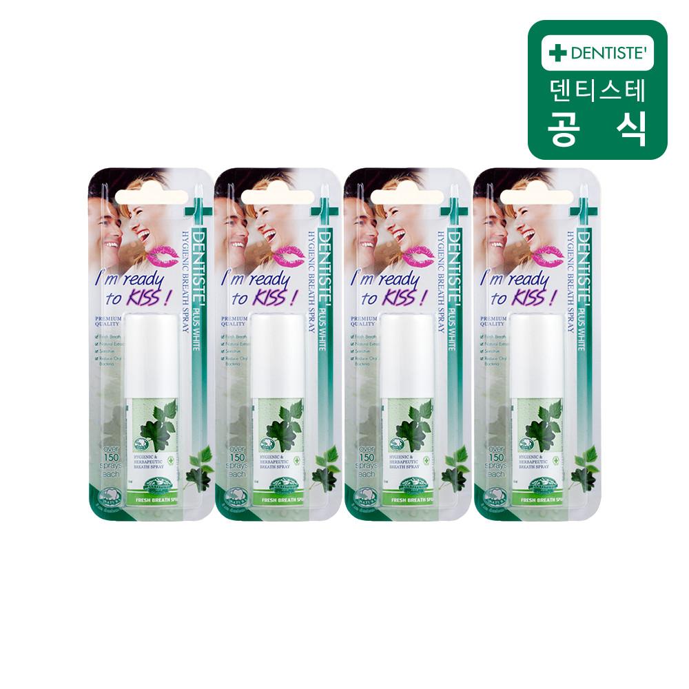 덴티스테 브레스스프레이 15ml 4개 덴티스테스프레이 구강스프레이 입냄새제거 구취제거제 민트 임산부추천