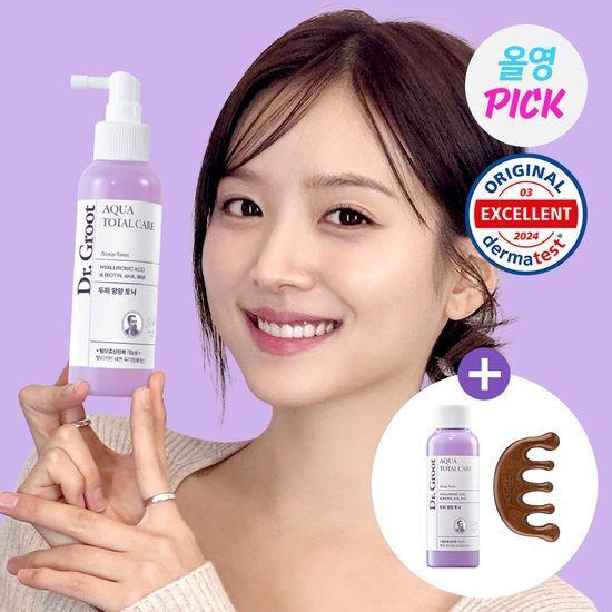 [1월 올영픽] 닥터그루트 아쿠아 두피 영양 토닉 100ml 더블기획 (+우드괄사 증정) (한정기획)
