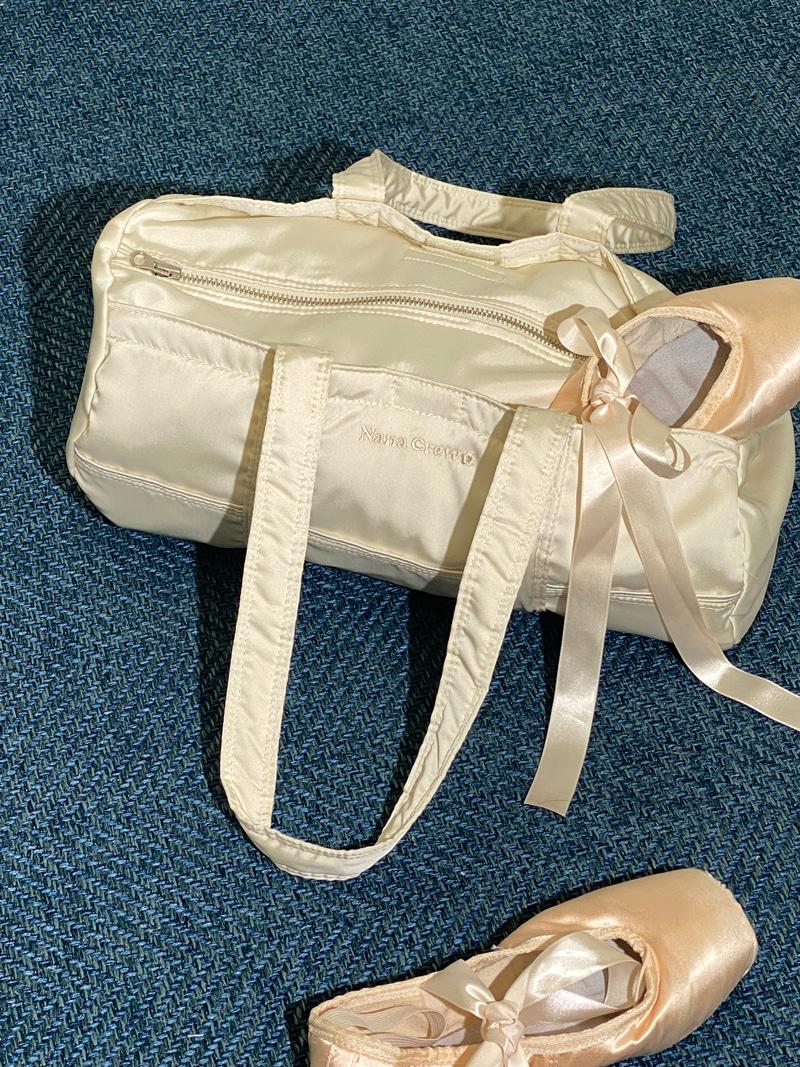 NANA MINI DUFFLE BAG - IVORY SATIN