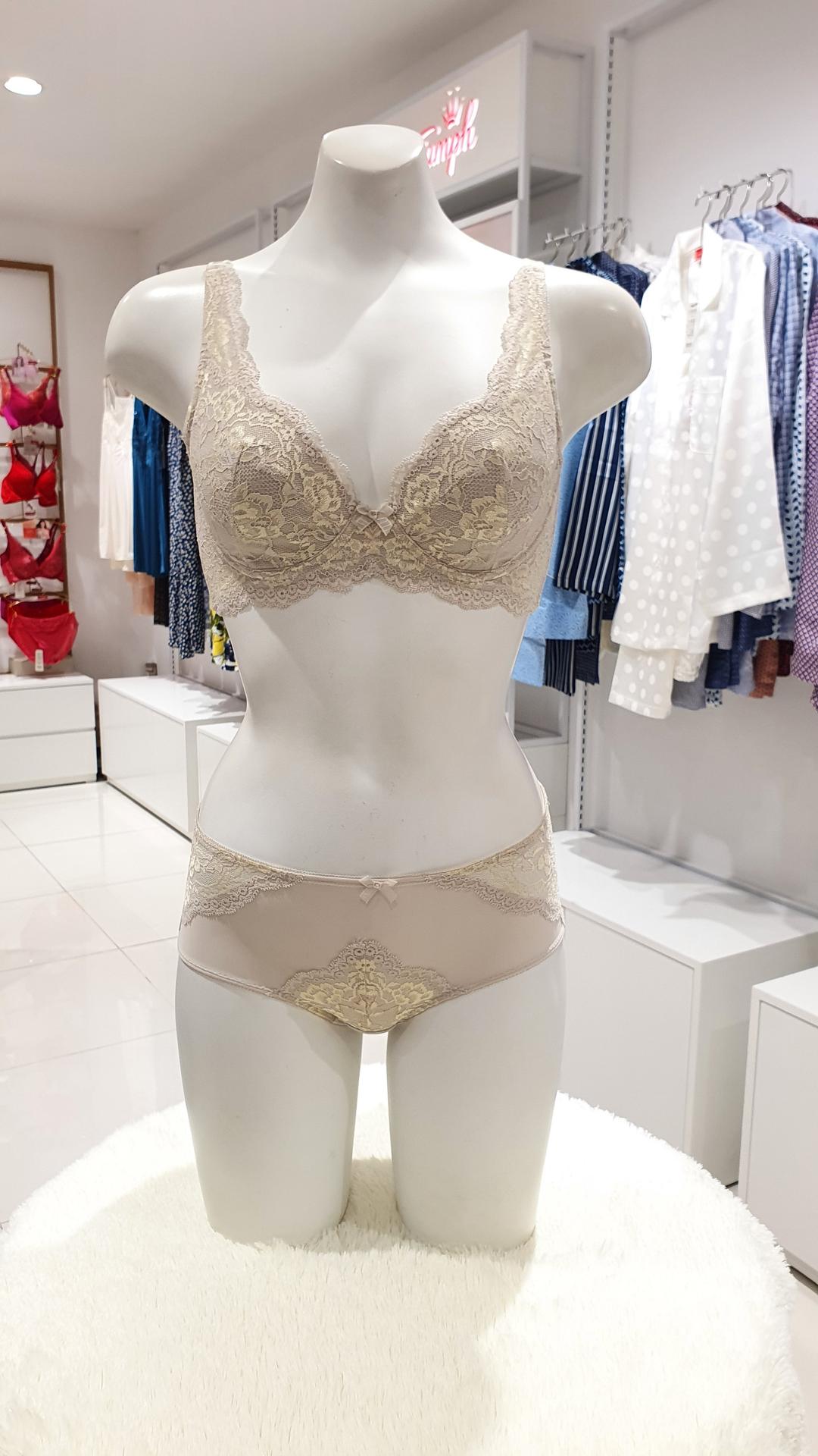 [트라이엄프]22SS라이트그린 기능성 홑겹C~E컵 브라팬티셋트,TCBS168075  TBBS872014 9C