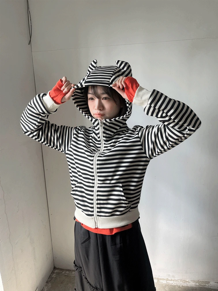 MEW 스트라이프 후디