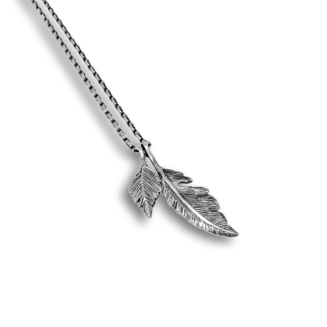 two leaf necklace