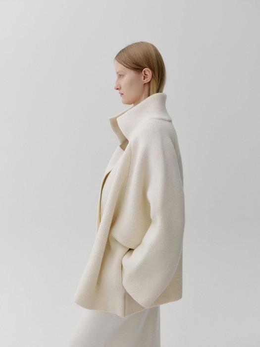 LAMBSWOOL COAT CARDIGAN (IVORY)
