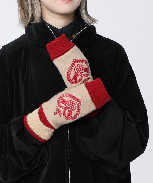 비비안웨스트우드 카디 엠브로이더리 자수 털장갑 암워머 팔토시