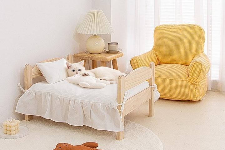 [오늘의딜]반려동물 원목 인테리어 강아지 쇼파 고양이 소파 침대 펫테리어