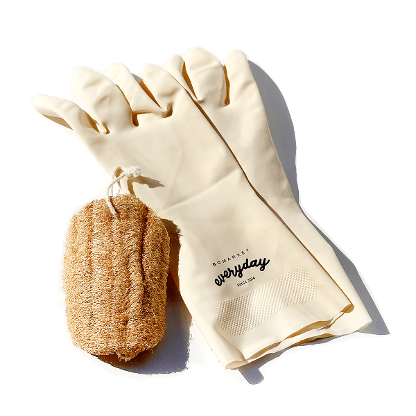 보마켓 고무장갑수세미 세트 화이트