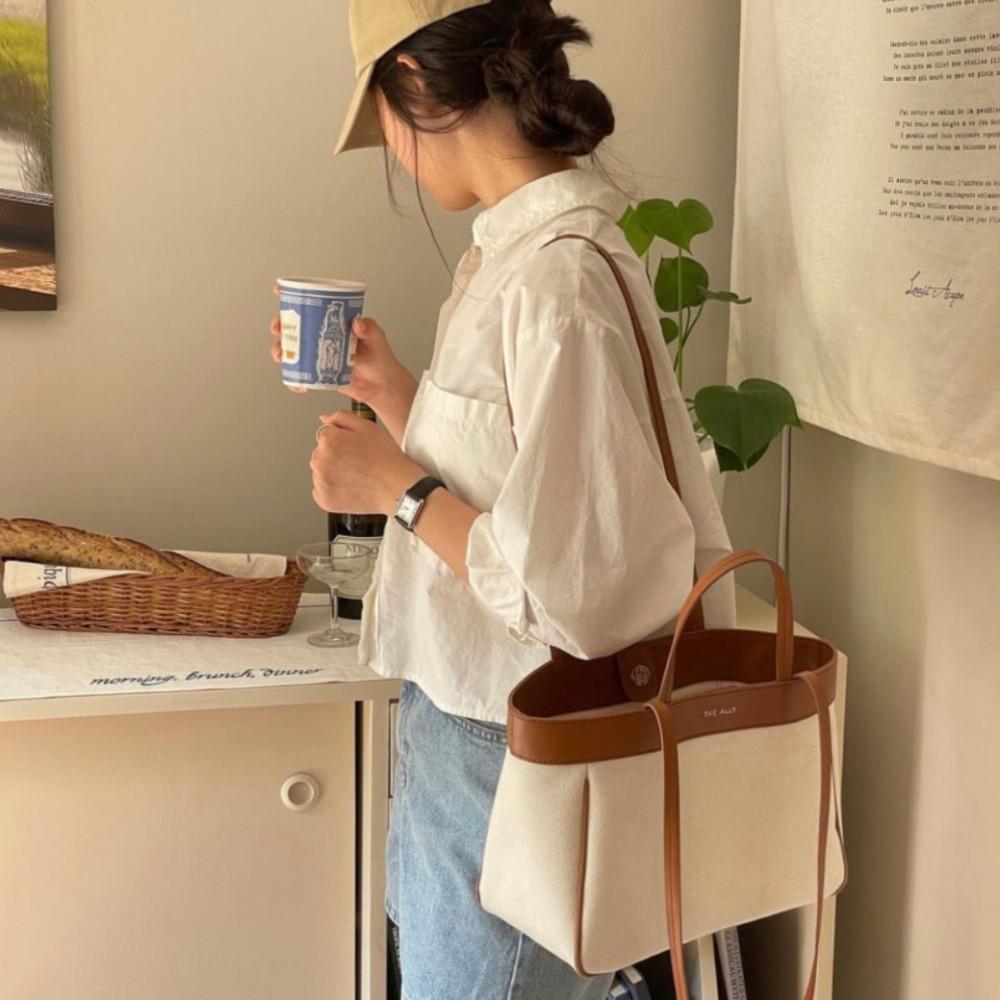 보부상가방 아이패드 직장인 대학생 가방 여자 서류가방 쇼퍼백 캔버스 숄더백