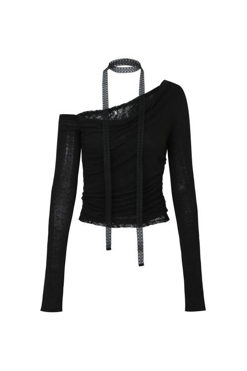 LAURA LACE TOP black