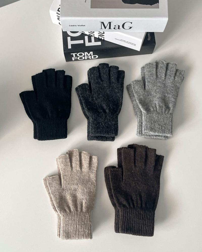 [1+1] 5color 하프 스마트 글러브 반장갑 손가락 워머 장갑